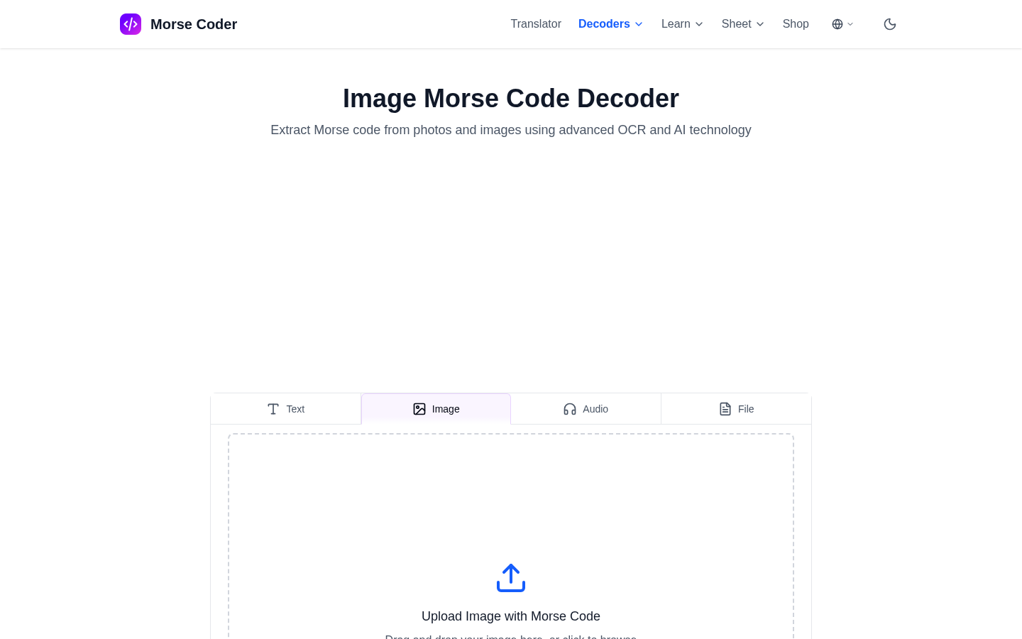 Morse image decoder